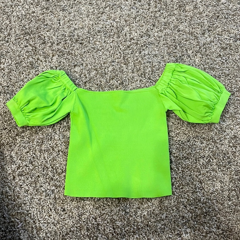 Green Zara top